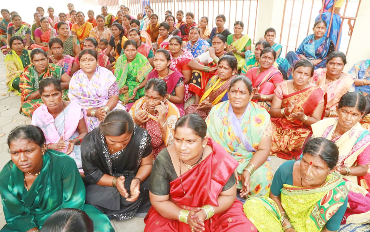 ஒப்புக்கொண்ட கூலி உயர்வை வழங்கக்கோரி திருப்பூரில் தூய்மைப் பணியாளர்கள் ஊர்வலம்