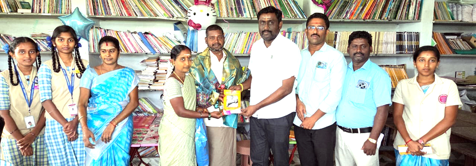 கலைமகள் கல்வி நிறுவனத்தில் புதிய நூலகம் திறப்பு