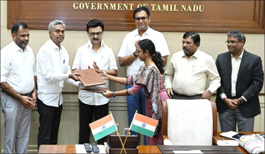திருவாரூரில் ரூ. 50 கோடியில் ஆடை உற்பத்தி ஆலை! புரிந்துணர்வு ஒப்பந்தம் கையெழுத்து