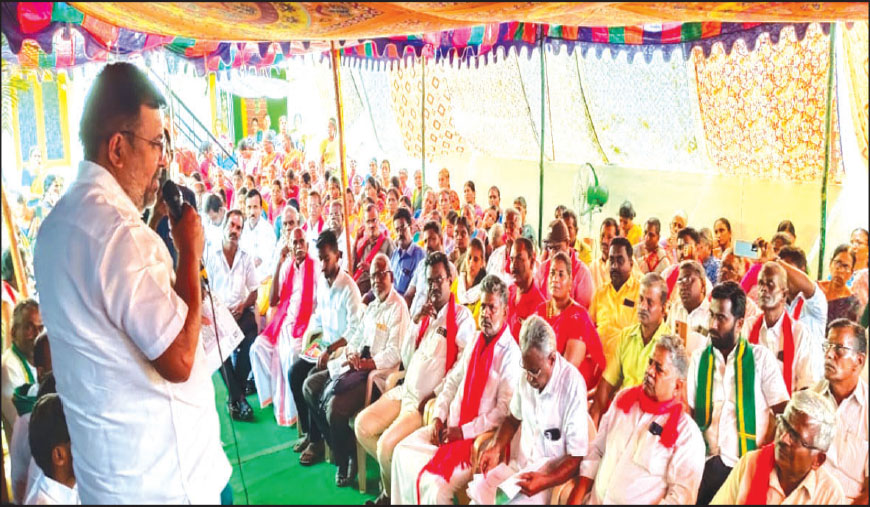கரூர் வெண்ணமலை இனாம் நில விவகாரம் 1,200 குடும்பங்களைக் காக்க முதல்வருக்கு சச்சிதானந்தம் எம்.பி., கடிதம்
