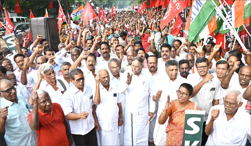 மோடி அரசுக்கு எச்சரிக்கை விடுத்த நாடு தழுவிய கிளர்ச்சி தொழிலாளர் - விவசாயிகள் எழுச்சி