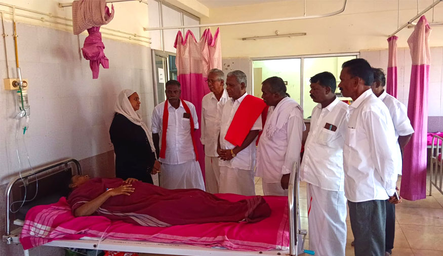 சிவகங்கை பேருந்து விபத்து - பெ.சண்முகம் நேரில் சந்தித்து ஆறுதல்!