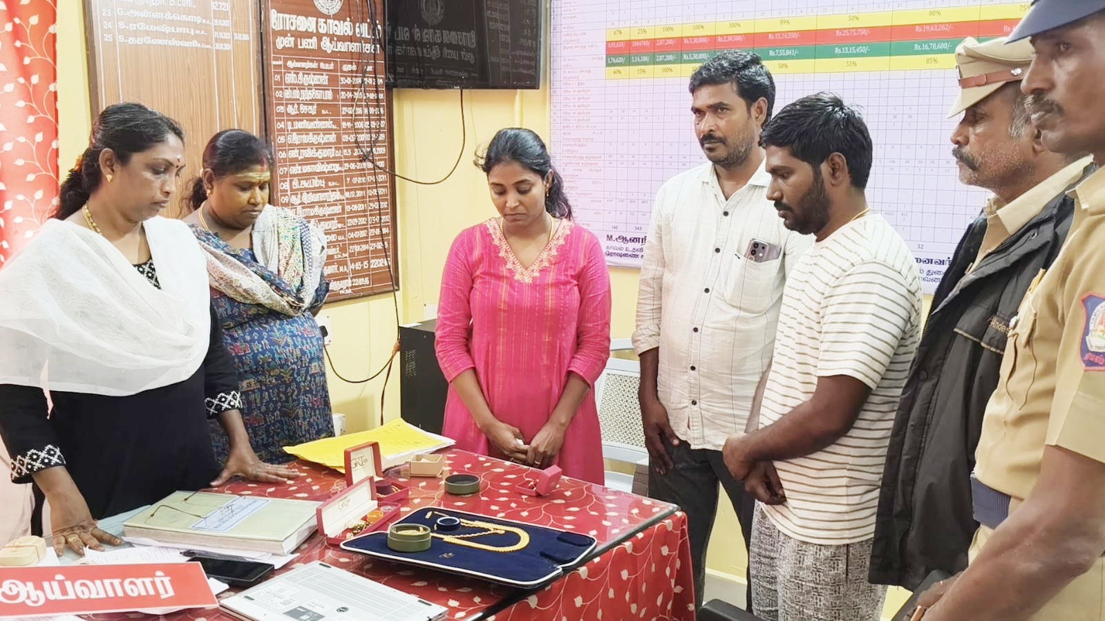 தவறவிட்ட 18 பவுன் நகைகள் மீட்பு: காவல்துறையினருக்குப் பாராட்டு