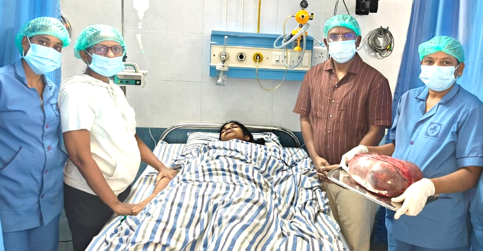 இளம் பெண் வயிற்றிலிருந்து 5.5 கிலோ கட்டி அகற்றம்: பெரம்பலூர் லட்சுமி மருத்துவமனை மருத்துவர்கள் சாதனை