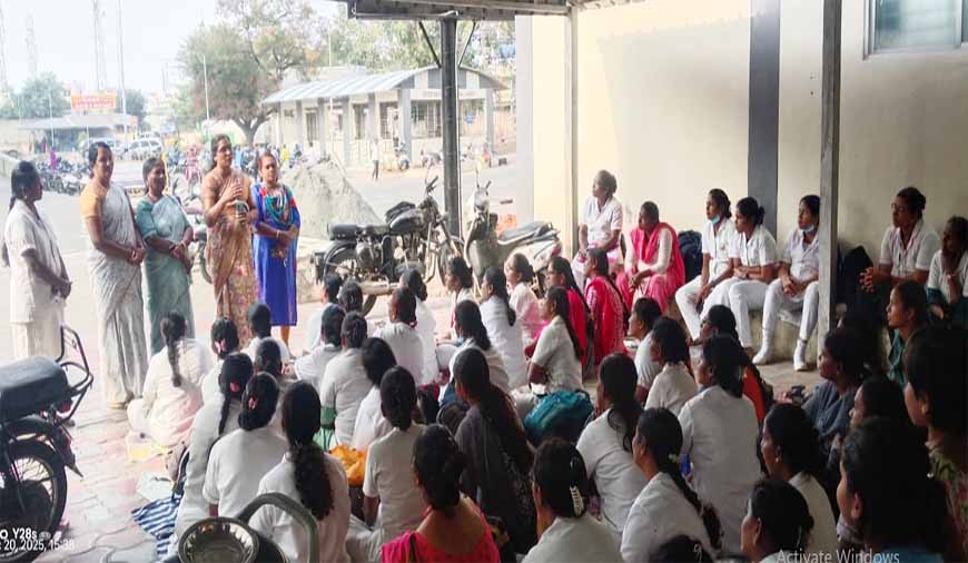 தொகுப்பூதிய செவிலியர்கள் பணி நிரந்தரம் கோரி திருப்பூரில் காத்திருப்புப் போராட்டம்