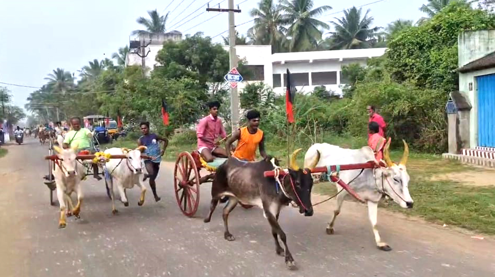 மாட்டுவண்டி எல்கை பந்தயம்