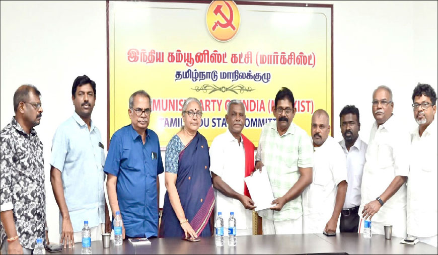 சிபிஎம் அலுவலகம் வருகை தந்த இலங்கை தமிழ்த் தலைவர்கள்!