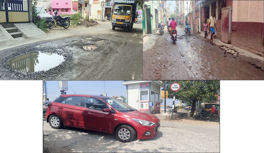மதுரையில் சீரமைக்கப்படாத சாலைகள்: பொதுமக்கள் கடும் அவதி