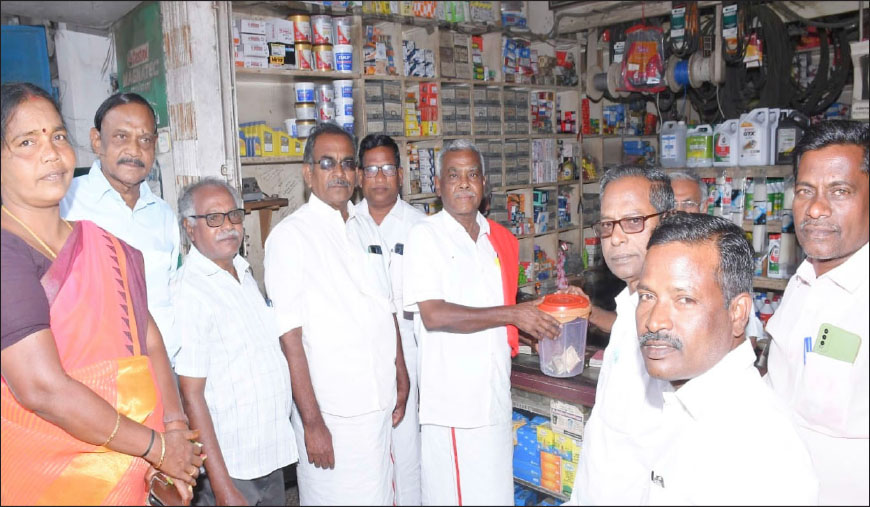 திருவாரூரில் சிபிஎம் நிதி வசூலில் மாநிலச் செயலாளர் பெ.சண்முகம் பங்கேற்பு