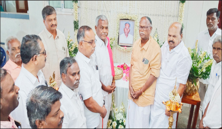 ரகுராமன் தந்தை உருவப்படம் திறப்பு சிபிஎம் மாநிலச் செயலாளர் பெ.சண்முகம் பங்கேற்பு
