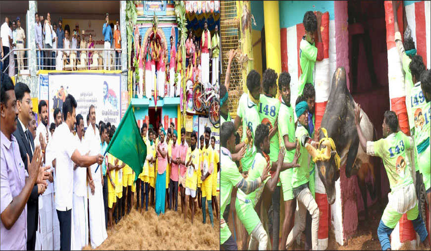 பாலமேடு ஜல்லிக்கட்டு துணை முதலமைச்சர் உதயநிதி துவக்கி வைத்தார்