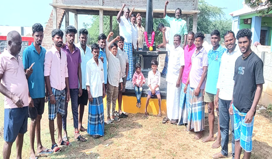 தியாகி என்.வி நினைவிடத்தில் பொங்கல் வைத்த பட்டியலின மக்கள்