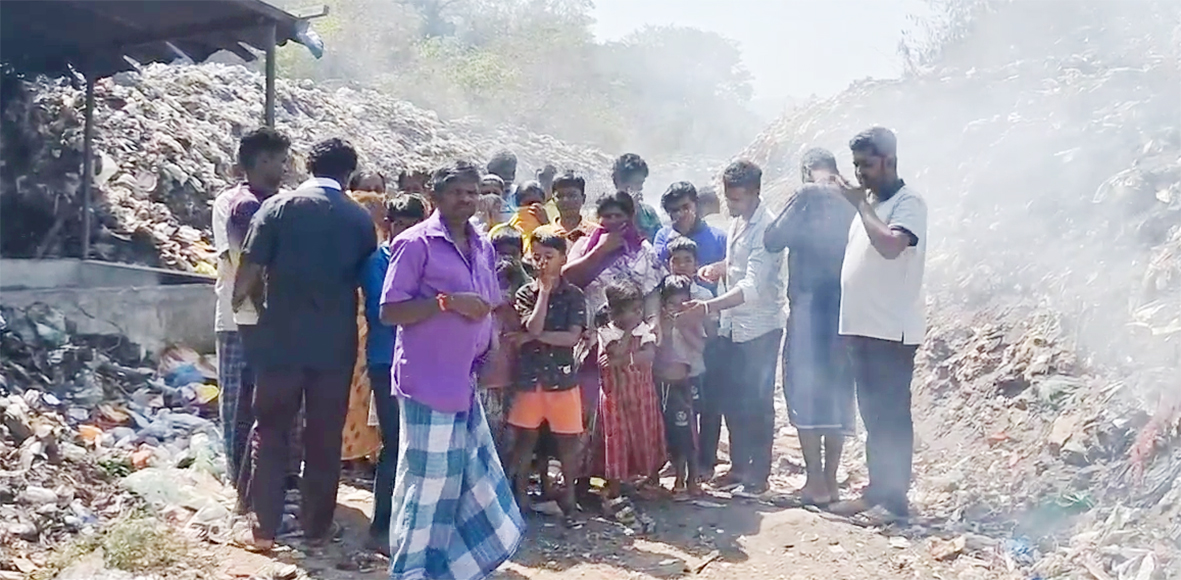 குப்பைகள் எரிப்பு: மக்கள் அவதி