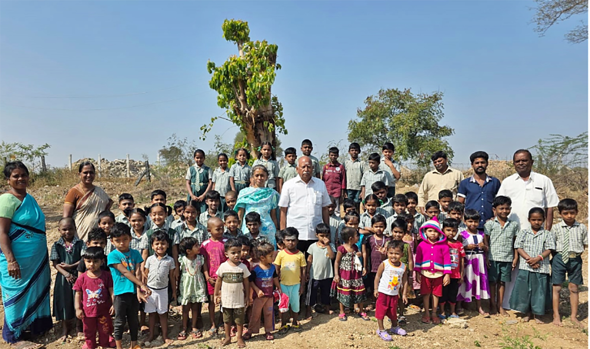 காவிலிபாளையம் புதூரில் அரச மரம் மறு நடவு
