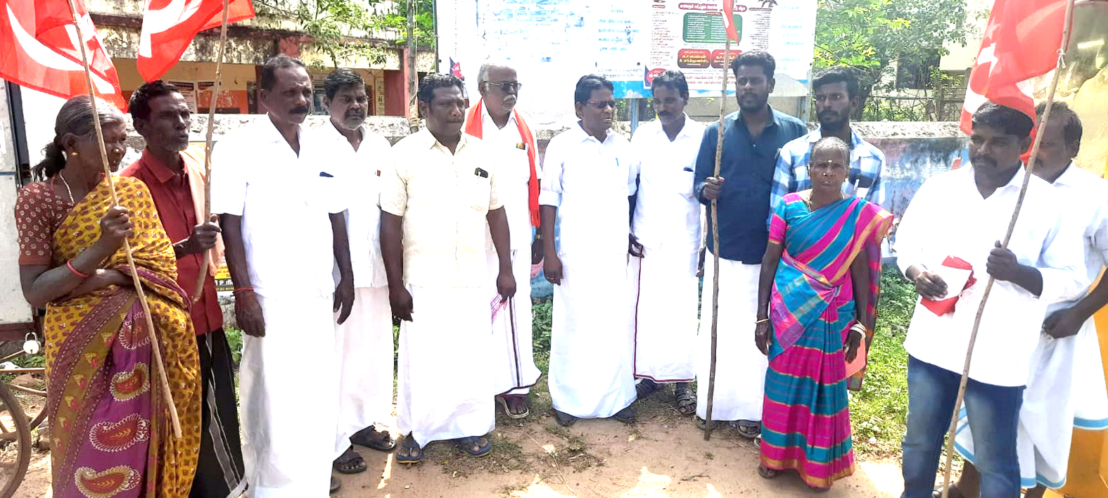 நூறுநாள் வேலை சட்டத் திருத்தத்தை திரும்பப் பெறுக! திருத்துறைப்பூண்டியில் தொடர் முழக்கப் போராட்டம்
