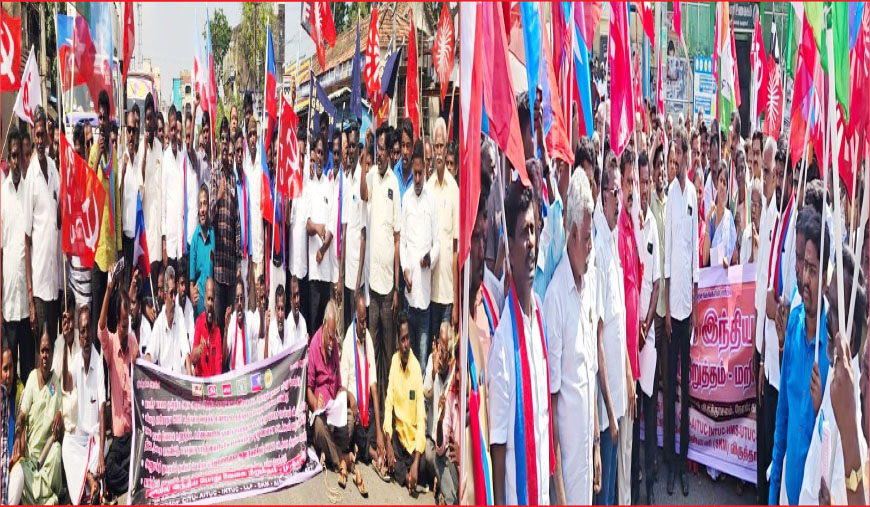 கடலூர் மாவட்டம் முழுவதும் 11 இடங்களில் ரயில் மறியல்; 2,500-க்கும் மேற்பட்டோர் கைது