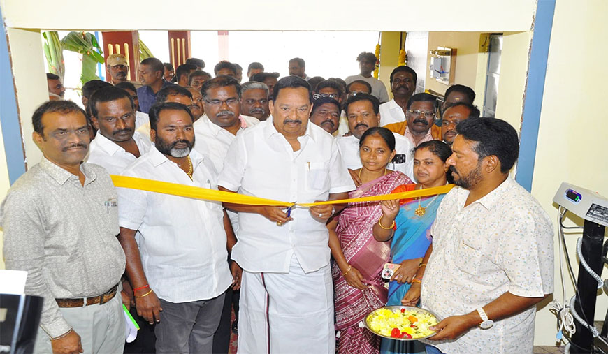 ராணிப்பேட்டை நகராட்சி பகுதியில் மக்கள் நலத் திட்டப் பணிகள் அமைச்சர் ஆர். காந்தி திறந்து வைத்தார்