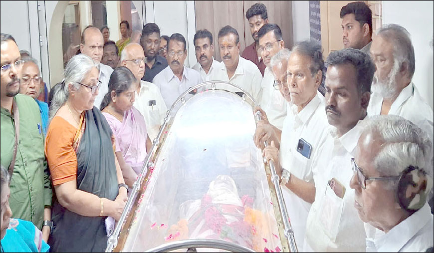 டாக்டர் கு.ராஜேஸ்வரன் மறைவு சிபிஎம் தலைவர்கள் அஞ்சலி