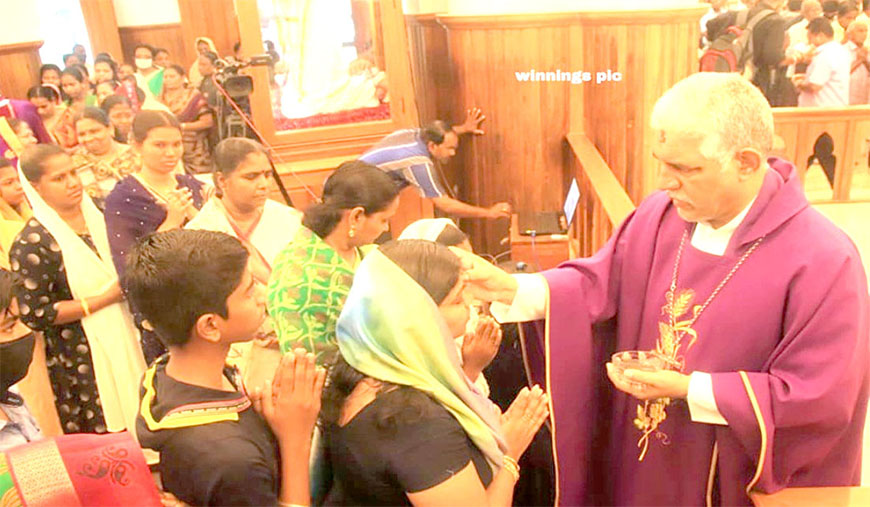 கிறிஸ்தவர்களின் தவக்காலம் குமரியில் துவக்கம்
