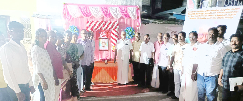 திருவள்ளூரில் தோழர் அச்சுதன் படத்திறப்பு