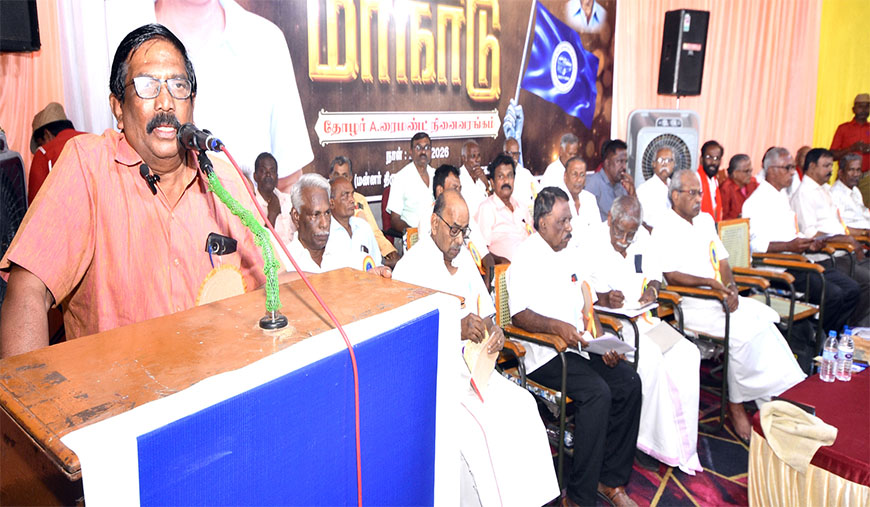 62 நாள் இயக்கத்தால் இன்று வெற்றி கிடைத்துள்ளது ஒன்றுபட்ட போராட்டங்கள் மூலமே தொழிலாளி வர்க்கம் சாதிக்க முடியும்! போக்குவரத்து ஓய்வுபெற்றோர் மாநாட்டில் கே. ஆறுமுகநயினார் பேச்சு