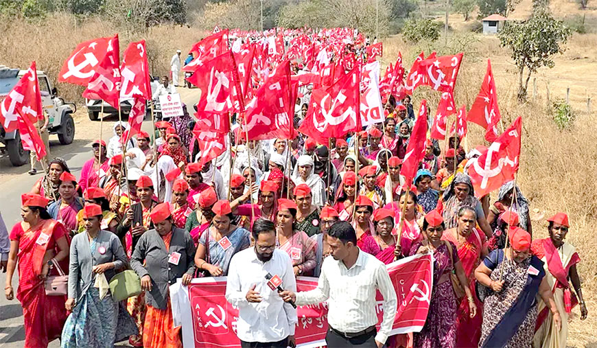 வன உரிமை, குறைந்தபட்ச ஊதியம் உயர்வுக்காக... விவசாயிகள், தொழிலாளர்கள் 150 கி.மீ.,நெடும் பயணம்