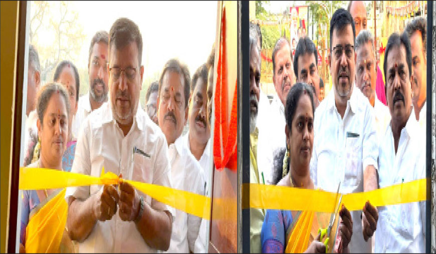 மக்களவை உறுப்பினர் தொகுதி மேம்பாட்டு நிதியில் கட்டப்பட்டது சுகாதார வளாகம், அங்கன்வாடி கட்டிடங்களை ஆர்.சச்சிதானந்தம் எம்.பி,மேயர் திறந்து வைத்தனர்