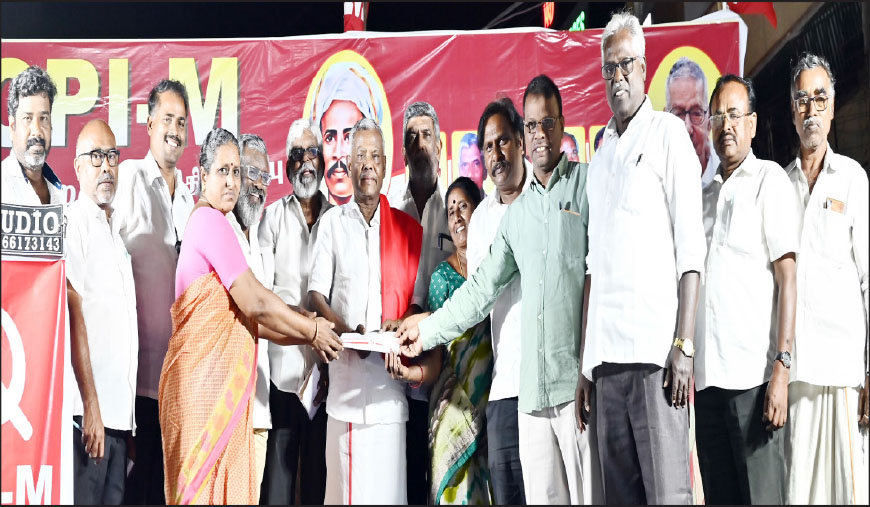 இளைஞர்களை விஜய் தவறாக வழிநடத்துகிறார்! தாம்பரம் பொதுக்கூட்டத்தில் பெ.சண்முகம் விமர்சனம்