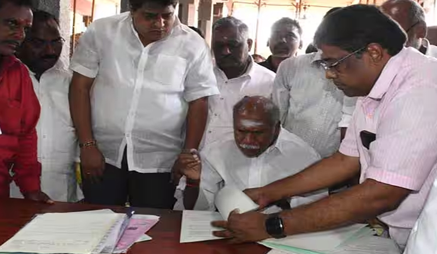 புதுச்சேரி முதலமைச்சர் ரங்கசாமி வேட்புமனு தாக்கல்
