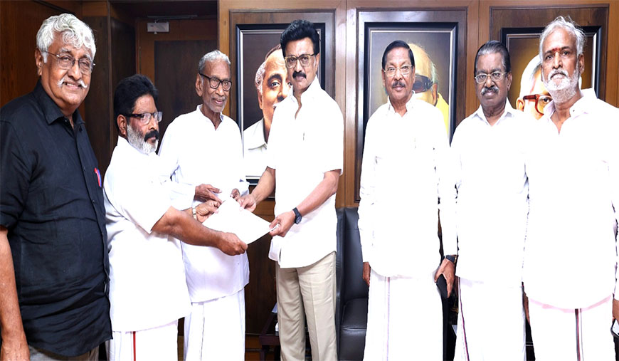 திமுக கூட்டணிக்கு பழ. நெடுமாறன் ஆதரவு