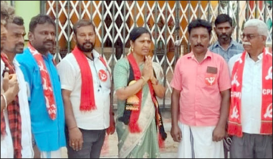 நிலக்கோட்டை திமுக வேட்பாளர் நாகஜோதி வாக்கு சேகரிப்பு