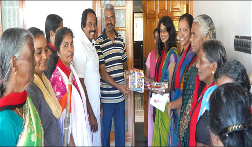 சிபிஎம் வேட்பாளர் ஆர்.செல்லசுவாமிக்கு ஆதரவாக பெண்கள் வாக்குச்சேகரிப்பு