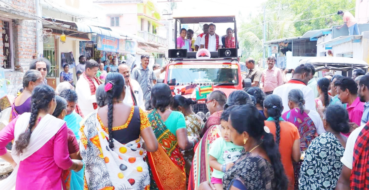 சேலம் வடக்கில் ராஜேந்திரன் வாக்கு சேகரிப்பு