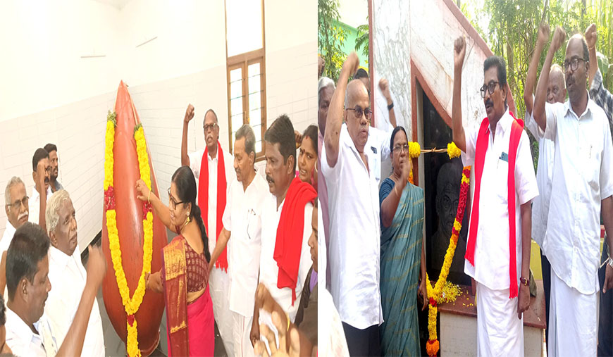 தியாகிகள் - தலைவர்கள் நினைவிடத்தில் சிபிஎம் வேட்பாளர்கள் அஞ்சலி!