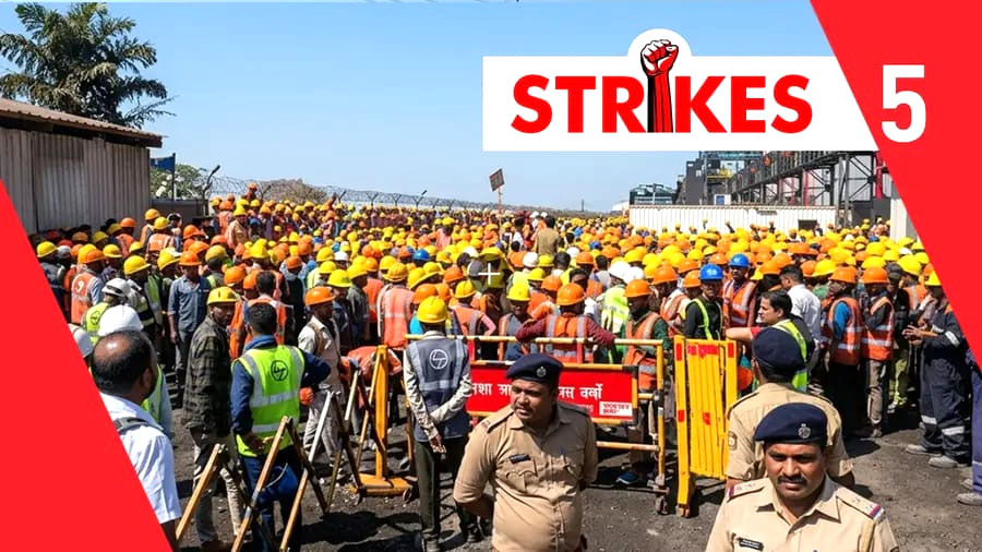 குஜராத் ‘முதலீட்டாளர் சொர்க்கத்தில்’ வெடித்த தொழிலாளர் கிளர்ச்சி ஹசிரா ஸ்டீல் ஆலை ஒப்பந்தத் தொழிலாளர்களின் வீரஞ்செறிந்த போராட்டம்!