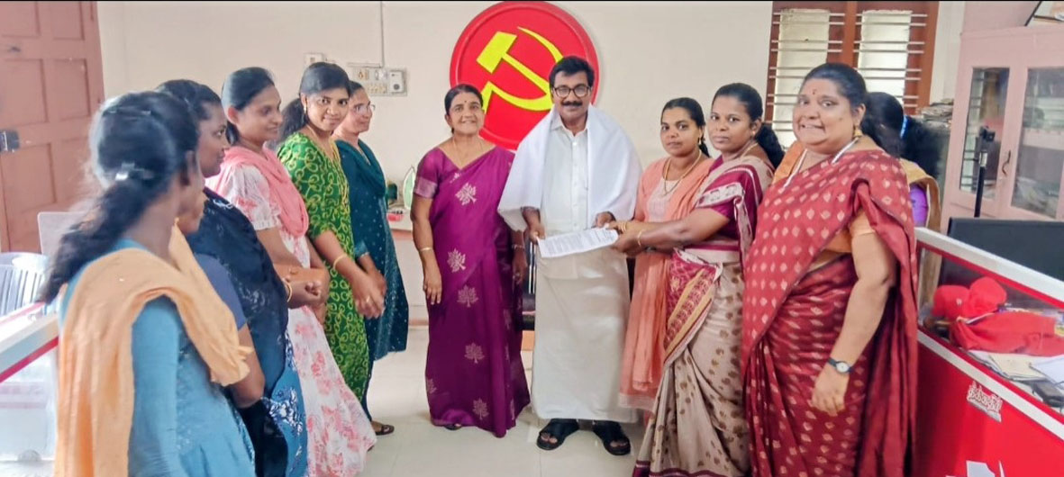 மக்களை தேடி மருத்துவத் திட்ட ஊழியர்கள் ஆர்.செல்லசுவாமி எம் எல் ஏ விடம் மனு
