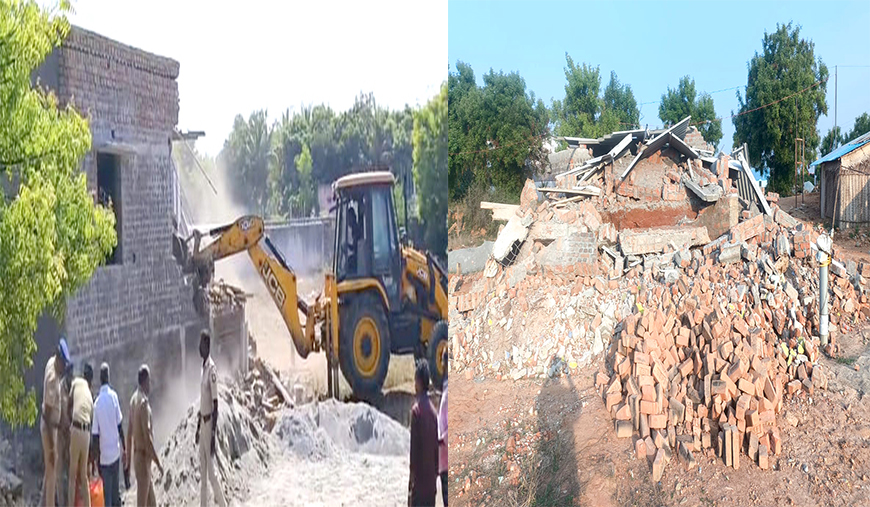 அலமாதியில் சாதிய வன்மத்துடன் ஏழை வீட்டை இடித்த அதிகாரிகள்! நடவடிக்கை எடுக்க விவசாய தொழிலாளர் சங்கம் வலியுறுத்தல்