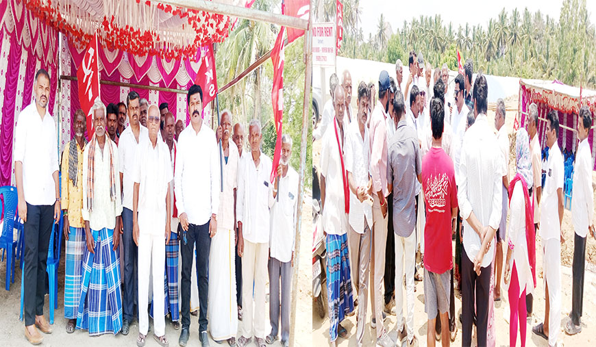 தேசிய நெடுஞ்சாலைப் பணியால் பட்டா நிலம் பாதிப்பு விவசாயிகள் சங்கத்தின் காத்திருப்புப் போராட்டம் வெற்றி!