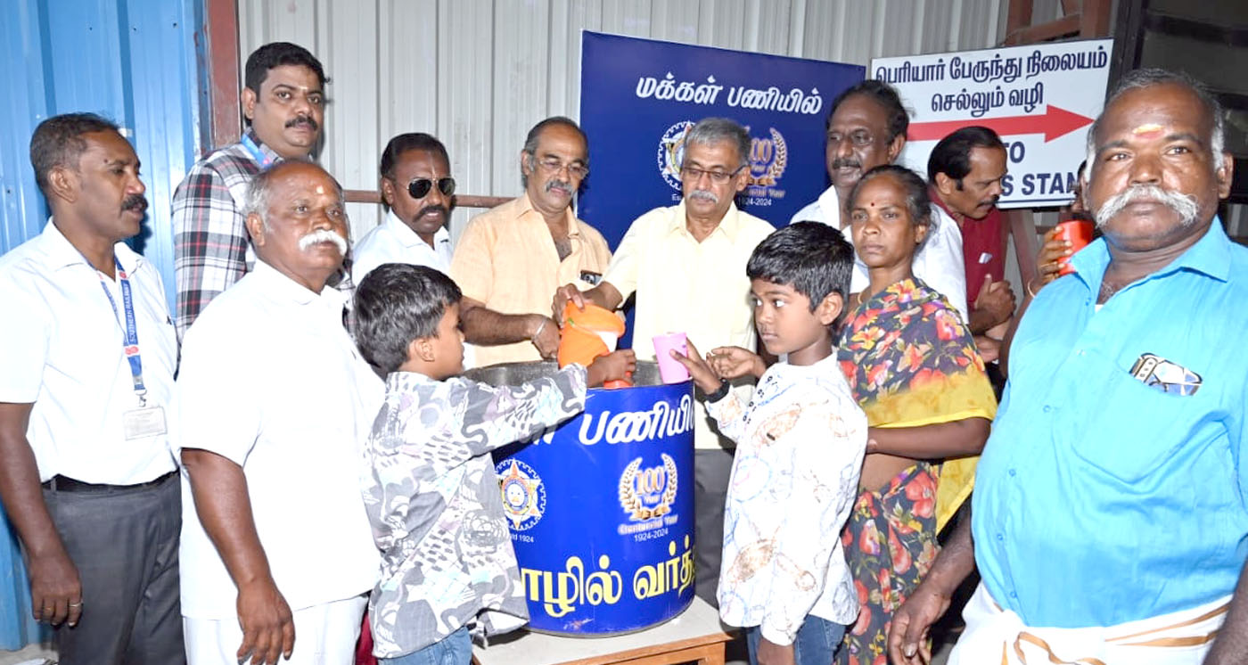 மதுரை ரயில் நிலையத்தில் பயணிகளுக்கு தினசரி நீர்மோர் வழங்கும் திட்டம் துவக்கம்