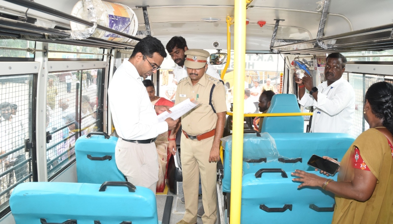 கள்ளக்குறிச்சியில் பள்ளி வாகனங்கள் பாதுகாப்பு ஆய்வு