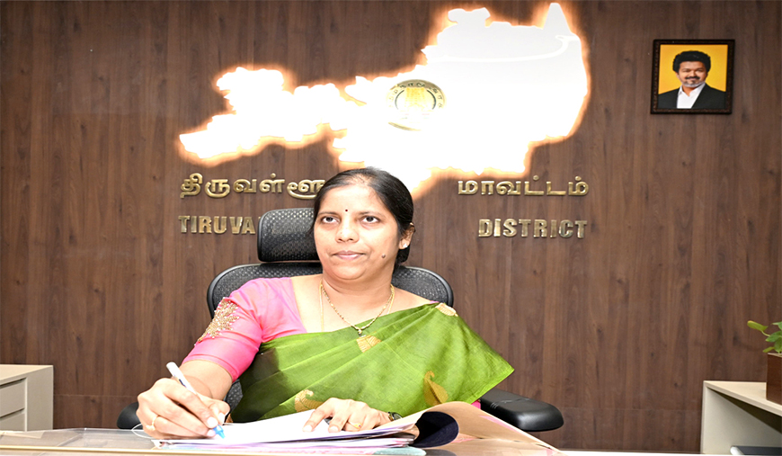 திருவள்ளூர் மாவட்ட புதிய ஆட்சியராக ச.கவிதா பொறுப்பேற்பு