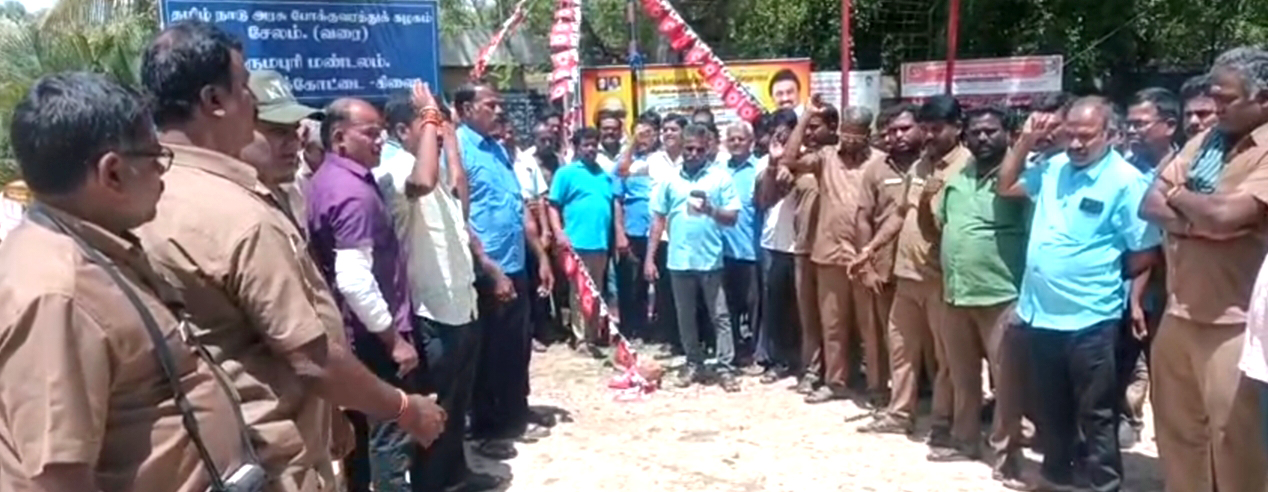 அரசு பேருந்து ஓட்டுநர்கள் மீது தாக்குதல்: போதை ஆசாமிகள் இருவர் கைது