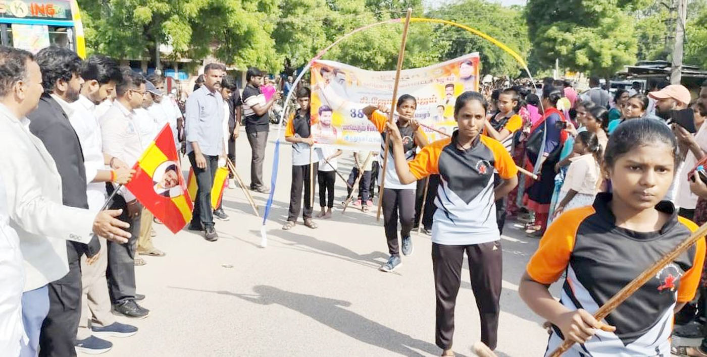 விருதுநகரில் சிலம்பம் விழிப்புணர்வு பேரணி