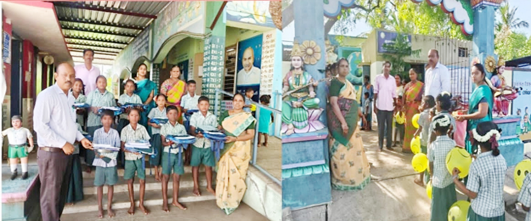 வடிகெட்டியந்தல் பள்ளியில் முதல் நாள் மாணவர்களுக்கு உற்சாக வரவேற்பு!