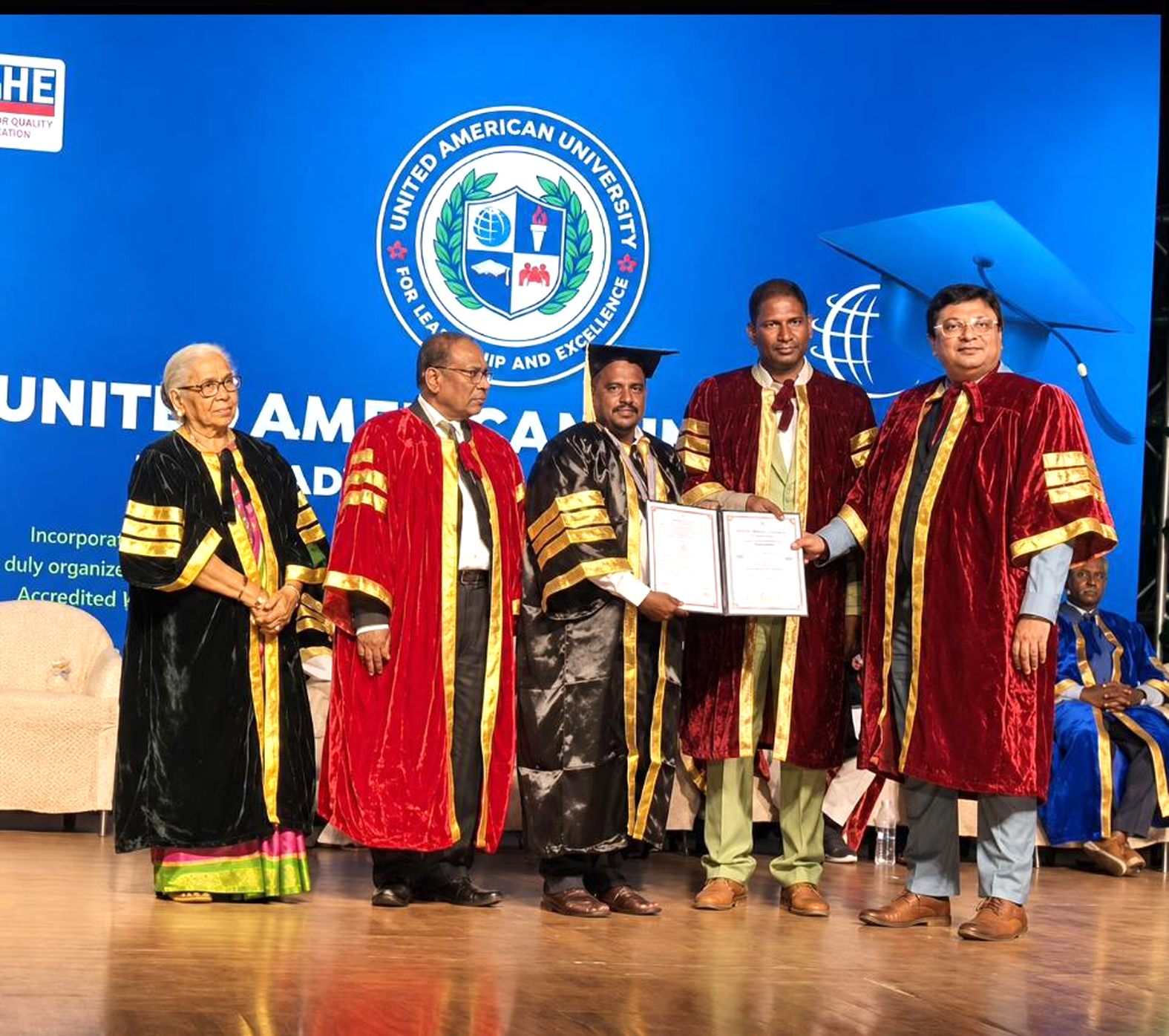 ஊராட்சி மன்ற முன்னாள் தலைவருக்கு முனைவர் பட்டம் வழங்கி கௌரவிப்பு