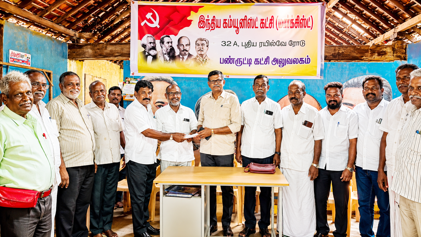 பண்ருட்டியில் தீக்கதிர் சந்தா அளிப்பு