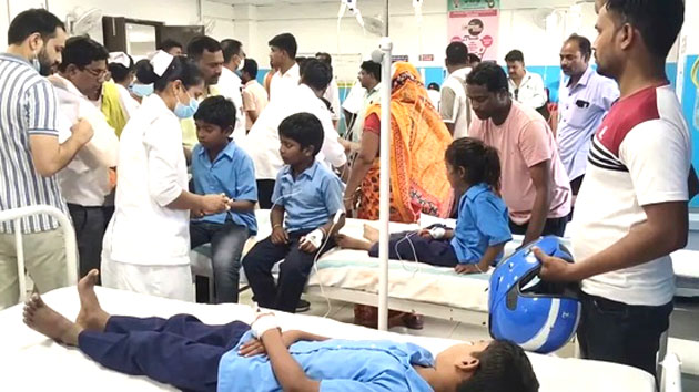 பீகாரில் மதிய உணவில் சோப்புத் தூள் 34 குழந்தைகள்மருத்துவமனையில் அனுமதி