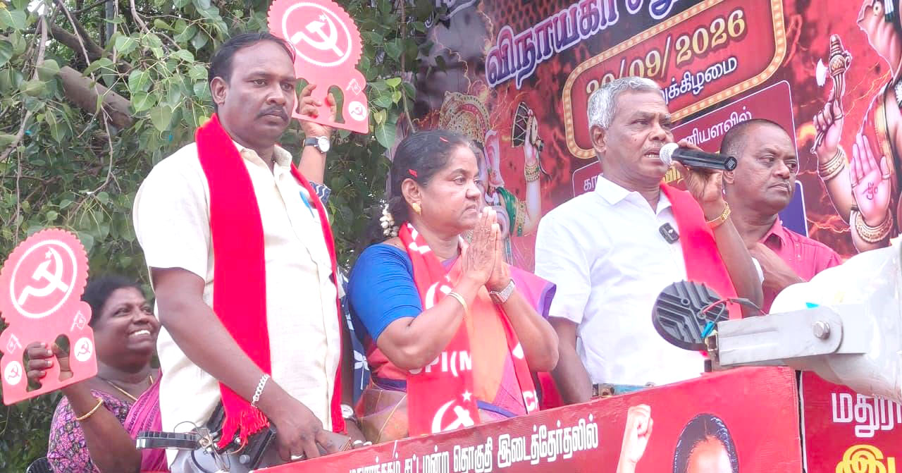 சட்டப்பேரவைக்கு கம்யூனிஸ்ட்கள் கூடுதலாக சென்றால் மக்களின் குரல் வலுவாக ஒலிக்கும் மதுராந்தகத்தில் பெ.சண்முகம் பிரச்சாரம்