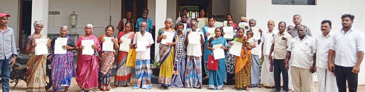 மார்க்சிஸ்ட் கட்சியின் தொடர் போராட்டத்திற்கு வெற்றி…27 குடும்பங்களுக்கு இலவச வீட்டு மனை வழங்கல்