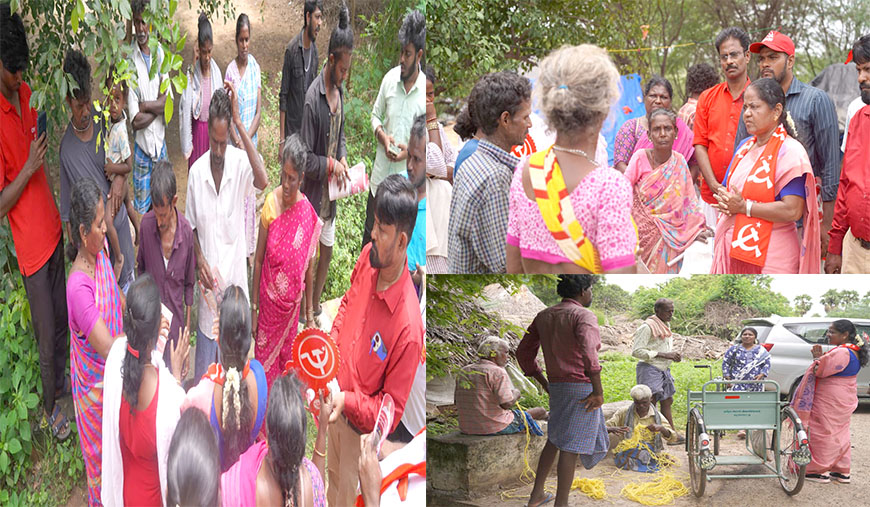 மாற்றுத்திறனாளிகள், பழங்குடி மக்களின் நம்பிக்கையுடன் வீறுநடை போடும் பா.சுகந்தி மதுராந்தகத்தில் எழும் செங்கொடி பேரலை!